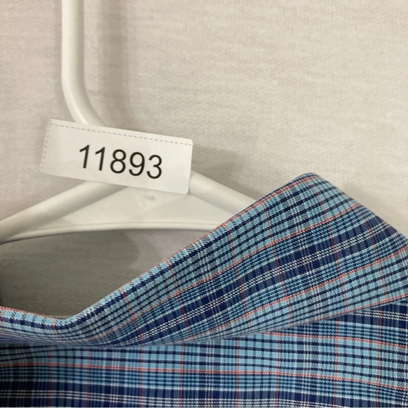 Peter Millar Blue Plaid Crown Comfort Long Sleeve Button Down XL - Picture 8 of 8
